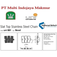 Uni Chain 881 TAB K325 & K450 SS 430 tabel top chain stainless